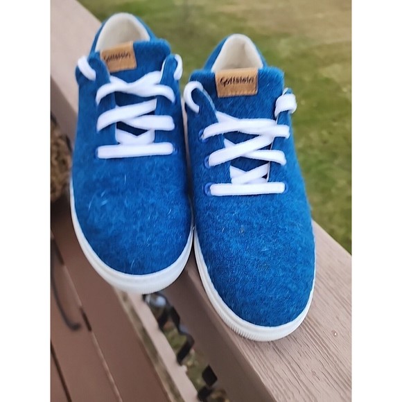 Gottstein Shoes Womens US 10 EU 42 US Wool Felt Lace Up Blue Casual Low Top - Picture 2 of 6